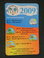Card calendar, Pécs youth hiking association, events, 2009, (6)