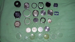 Antique old and newer watches, watch parts - dials, glasses, cases - together according to the pictures 6.