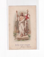 HV:87 Vallásos hosszúcímzéses Húsvéti Üdvözlő képeslap 1906