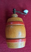 Old wooden manual pepper grinder
