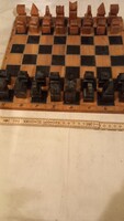 Special, unique, handmade wooden chess set
