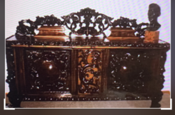 Richly carved eclectic serving set