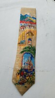 Nice condition pure silk tie with biography