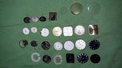 Antique old and new clock, watch parts - dial structure, cases + clock - together according to the pictures 16