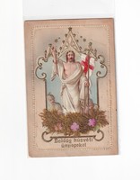 HV:87 Vallásos Húsvéti antik dombornyomott Üdvözlő képeslap 1916