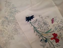 4 Pieces of pre-printed embroidery