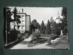 Képeslap, Balatonfüred, üdülő látkép, park részlet