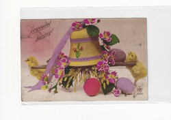 H:112 Antik Húsvéti Üdvözlő képeslap "Hátul foltos"