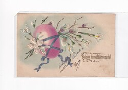 H:130 antique Easter greeting embossed postcard with long address