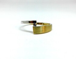 Modern yellow-white gold ring (zal-au124503)