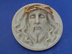 Antique porcelain Jesus portrait
