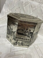 Old metal biscuit box
