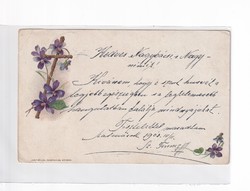H:106 Easter antique greeting card 1903 with long address