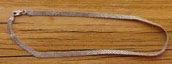 Lapos szemes vastag ezüst nyaklánc  - karkötő 925.-ös jelzett ezüst