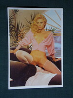Kártyanaptár méret, trafik, ajándék üzlet, fotó kártya, erotikus női akt modell , (6)