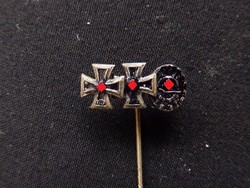 Ii.Vh German Imperial Iron Cross 1.O + wound miniature iron cross / eisernes kreuz miniatur