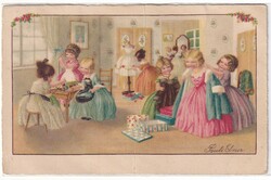 H:128 antique greeting card 