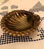 Copper shell-shaped bowl, centerpiece, serving tray