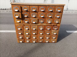 Retro, loft design filing cabinet with many drawers, organizing cabinet with 42 drawers