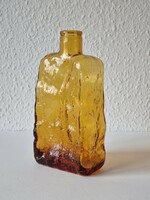 Vintage Empoli Italy borostyán színű jégüveg -ritka darab