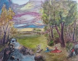Watercolor painting _ unidentified artist _ like the fairies...
