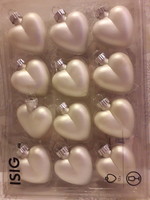 IKEA ezüst szív alakú karácsonyfadíszek szett 12 db. Új originált
