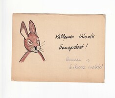 H:134 Húsvéti Üdvözlő képeslap "Kézzel rajzolt"