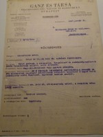 Za492.340 Ganz et al. - Péter Szedlacsek - Mezőkovácszáza 1947 - Electricity trade letter