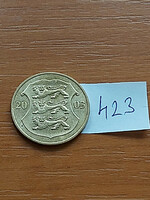 Estonia 1 kroner kroon 2003 brass #423
