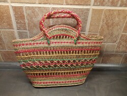 Vintage/retro colorful woven bag/basket in excellent condition 1960s