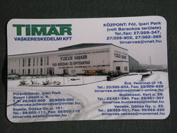 Kártyanaptár,Timár vas műszaki építőanyag Kft. , Fót,Pilisvörösvár,Vecsés,Szada,  2009, (6)