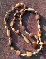 Impressive wooden necklace - string of wooden beads necklaces