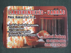 Kártyanaptár, Babai Andrea lakberendezés, függönyvarrás, Pécs,  2009, (6)