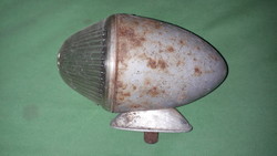 Antique very rare metal sheet bicycle lamp with intact hood as shown in the pictures