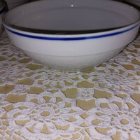 Alföldi kék szegélyes porcelán kocsonyás, gulyás, leveses, tányér