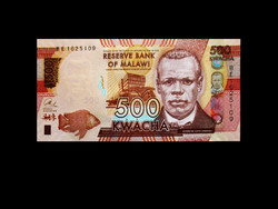 UNC - 500 KWACHA - MALAWI - 2014 (John Chilembwe - a hős...arcképével!) Olvass!
