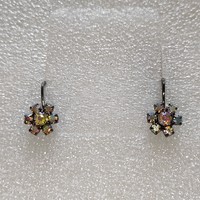 Popular patent earrings with iridescent crystals