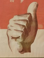 Retro orosz kommunista propaganda plakát 1968 munkaverseny