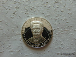 Albert schweitzer silver commemorative medal pp 23.14 Grams 100% silver