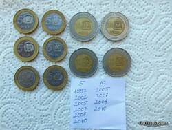 10 Pieces 5 - 10 pesos Dominican Republic lot!