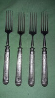 Antique 19th century baroque alpaca dining fork set 4 pieces in one 20 cm / piece according to the pictures
