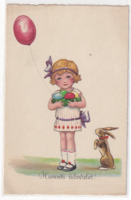 H:154 Easter antique greeting card 