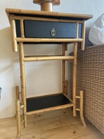 Bamboo vintage shelf with drawers 1960's