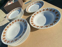 Retro Zsolnay porcelain plates 14 pcs