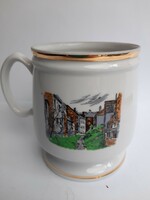 Hollóházi mug - cup - sopron 1277 - 1977 with inscription and two pictures