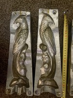 2 antik hatalmas historizáló gyertya öntőforma öntő forma Főnix madár