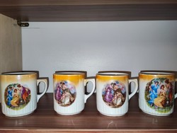 6 Zsolnay mythological report mugs