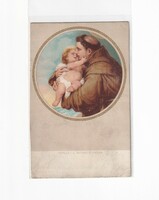 HV:148 Vallásos antik Húsvéti Üdvözlő képeslap "Postatiszta"