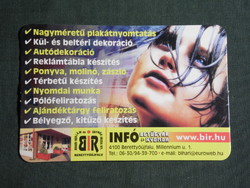 Kártyanaptár, Info betűgyár nyomda, Berettyóújfalu, női modell, 2010,  (6)