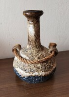 Német láva váza, jelzett, 23 cm